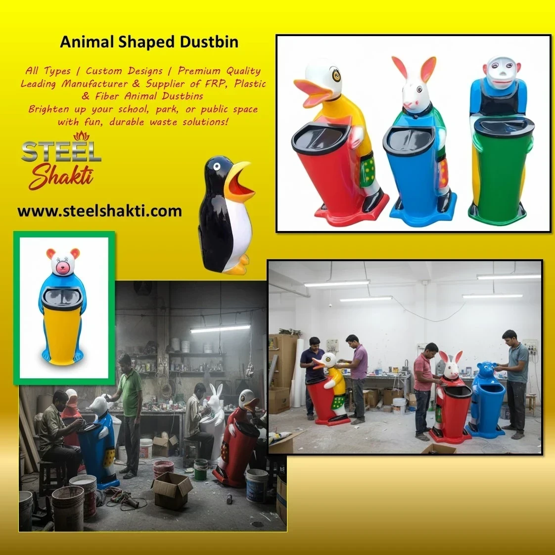 Animal Shaped Dustbins