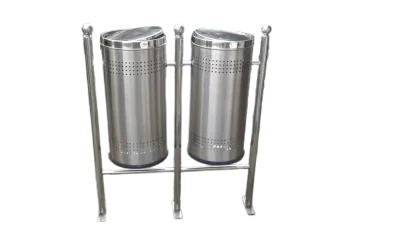 Stainless Steel Swing Type SS Pole Hanging Dustbin – 60 L Capacity