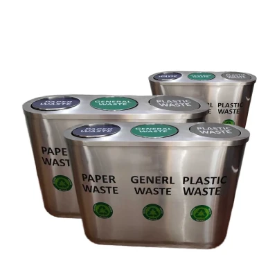 Stainless Steel Trio Bin - SS Dustbin Manufacturer in Delhi NCR