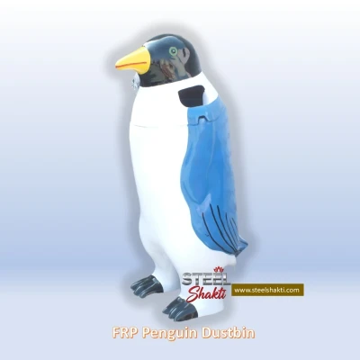 FRP Penguin Dustbin (4 Ft, 60L) | Animal Shaped Dustbin
