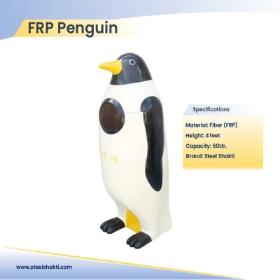 FRP Penguin Dustbin 4 Ft 60L – Best Price Online Deals